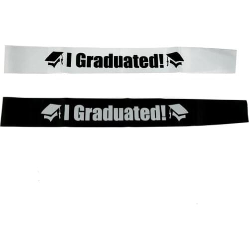 1Pc I Graduated Satin Sash Graduate Gift High School Celebration Party Supplies