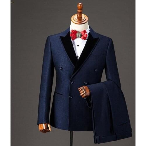 2020 New Fashion Mans Suits For Wedding Party Dress Slim Fit Costume Homme Business Suit Dinner Suit Two Piece Suit(Jacket+Pant)