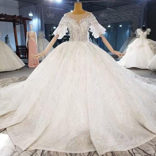 2021 Vestidos De Noiva Wedding Dress Custom-made Plus Size Long Sleeve Ball Gowns Hochzeitskleid Bridal Gown Luxury Wedding Gown