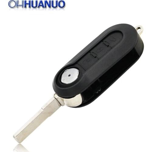 3 Buttons Flip Foldable Remote Key Case Shells Cover for Fiat 500 Panda Bravo Point Car Alarm Keyless Sip22 Blade
