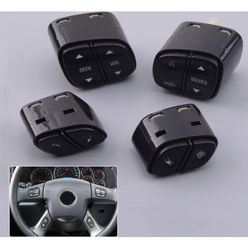 4pcs Steering Wheel Radio Volume Control Switch Push Buttons Fit For Chevrolet Avalanche Silverado Tahoe 1999442 1999443