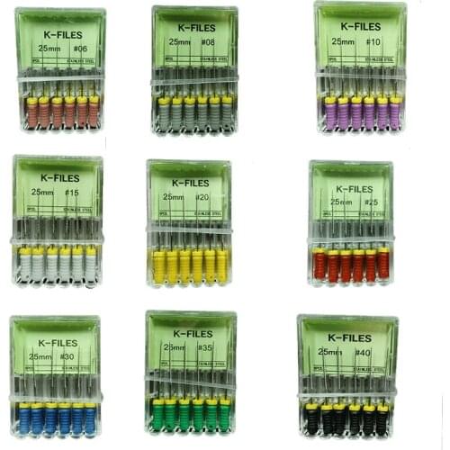5Box /Lot Dental Tools Root Cannal Endo K File 25mm Stainless Steel Endodontic Instruments Dentist Dentistry Odontologia