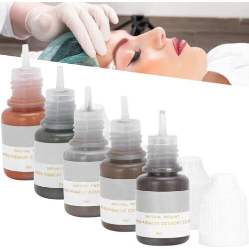 8ml Eyebrow Tattoo Ink Beginner Practice Makeup Microblading Pigment Tattoo Accessory Semi-permanent Tattoo Training Pigments