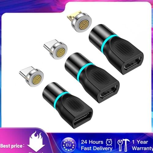 Fast Charging Type C USB Micro Magnetic Charging Data Adapter Converter Phone Connector Adapter For IPhone12 Pro Xiaomi Chargers