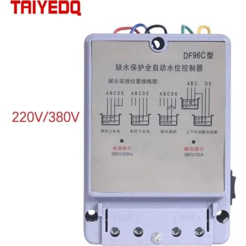 DF96A Automatic Water Level Controller Pump Controller Cistern Cistern Automatic Liquid Switch with 2/5/10/15 Probes