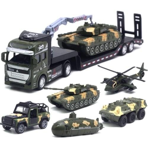 Car Toy For Children Creative Car Model Highly Simulated Gifts 1/50 Scale Transporter Car Alloy Model Kids