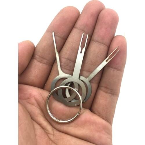 Car-Styling 3pcs Car Plug Terminal Removal Tool Terminal Retractor Tool Picker Harness Terminal Picker Needle