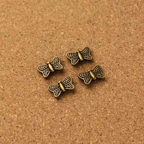 38 pcs butterfly small hole beads Antique bronze Pendant Alloy DIY Fashion charm Bracelet Necklace Jewelry Accessories