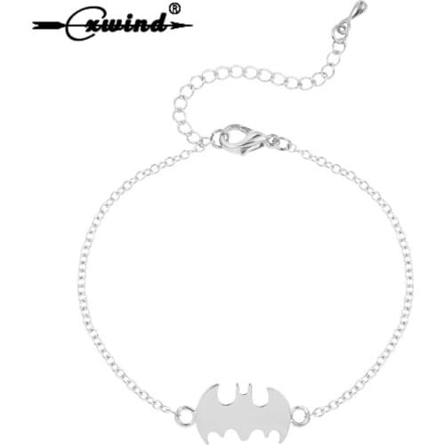 Cxwind Charm Bat Bracelets & Bangles for Women Love Opening Animal Bracelet Jewelry Pulseras Masculina