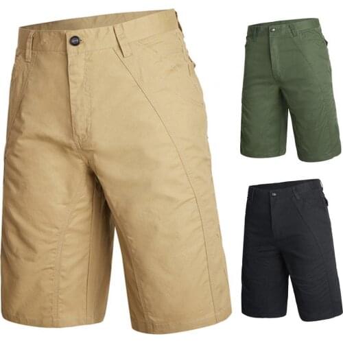 Mens Cargo Shorts Solid Color Mid Rise Men All Match Pockets Shorts Mens Casual Loose Work Casual Short Pants Plus Size 4 Colors
