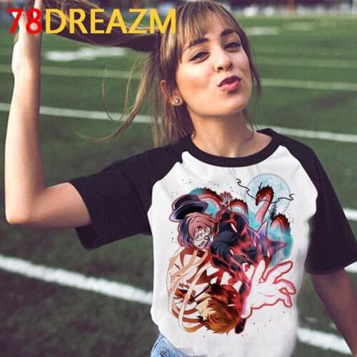 Bungou Stray Dogs top tees men grunge couple clothes print casual streetwear tshirt couple clothes graphic tees women