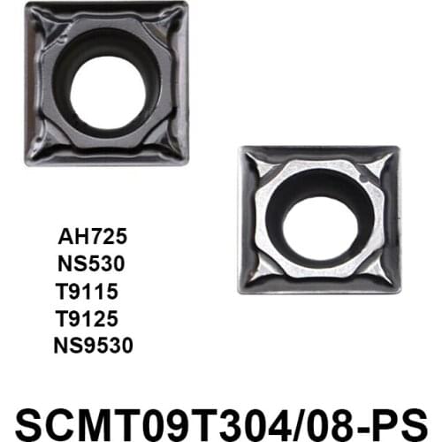 Original SCMT 09T304 09T308 SCMT09T304-PS SCMT09T308-PS AH725 NS530 NS9530 T9115 T9125 Carbide Inserts Turning CNC