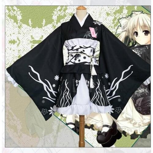 Game Yosuga no Sora Kasugano Sora Cosplay Kimono Japanese Yukata Asian Anime Kimonos Cardigan Costume Traditional Style Haori