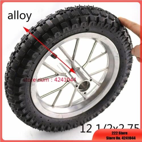 Scooter aluminum alloy wheels and tyres 12.5 12 1/2x2.75 for Razor Dirt Bike Rocket MX350 MX400