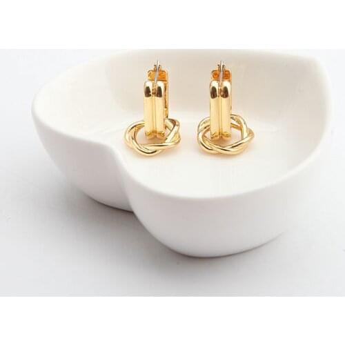 Korean Fashion Women Earring Arethetic Gold Removeable Stud Earring Pendant Charm Lady Vintage Gift Luxury Jewelry 2021New