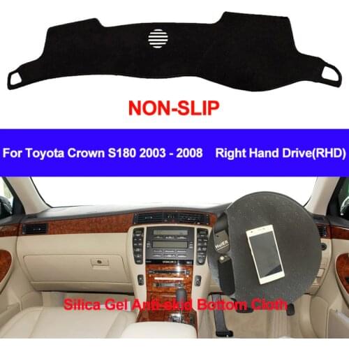 Dashboard Cover DashMat Silicone For Toyota Crown S180 2003 2004 2005 2006 2007 2008 Dash mat Pad Carpet Dash Board CoverAnti-UV