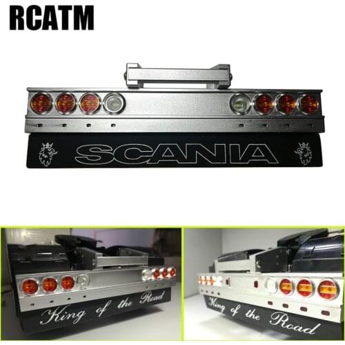 Metal CNC Tail Light System PCB Board LED with LOGO for 1/14 Tamiya RC Truck Trailer Tipper Scania Actros Volvo MAN DIY Parts