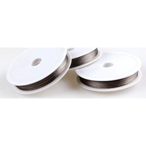 1 Roll 50Meters Steel Color Tone Beading Wire Multi-strand Thread For Jewelry Leather Leather Cord Rope Metal Wire