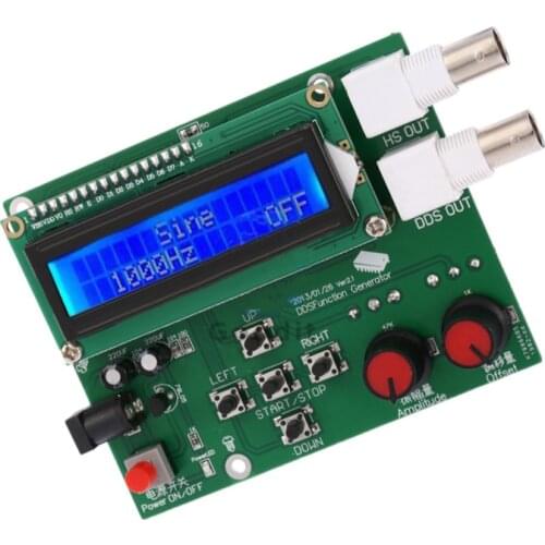 DDS Function Signal Generator Module Sawtooth Triangle Wave Sine Square Sawtooth Wave Kit 1Hz-65534Hz DC 7V-9V LCD Display