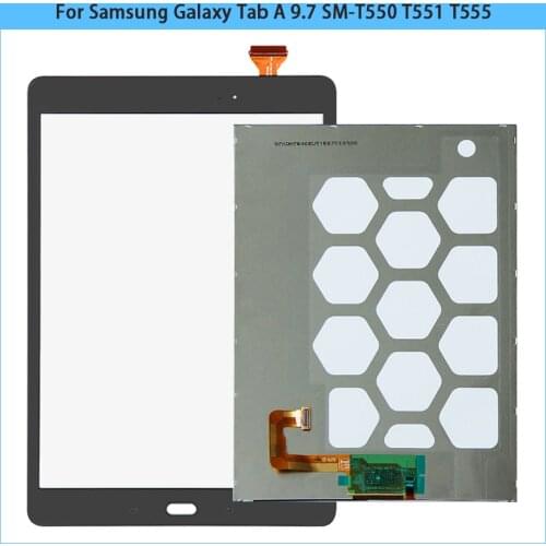New T550 LCD Touch Panel For Samsung Galaxy Tab A 9.7 SM-T550 T551 T555 Display Touch Screen Glass Sensor Digitizer Replac