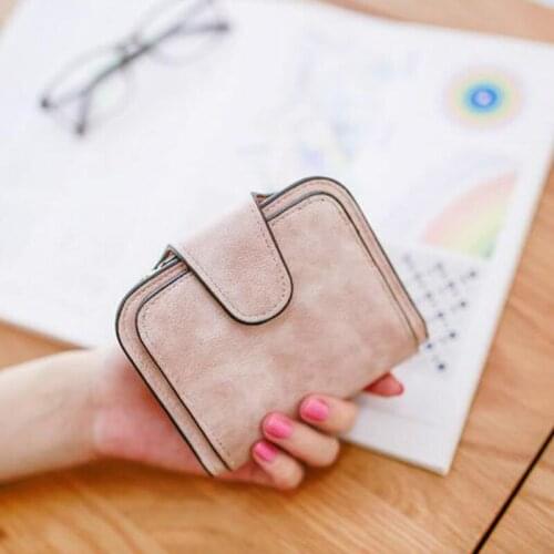 New Leather Women Wallet Hasp Small and Slim Coin Pocket Purse Women Wallets Cards Holders Luxury Brand Wallets Designer Purse