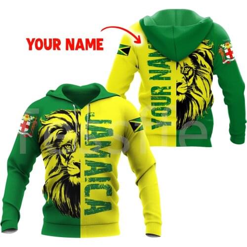 Tessffel County Flag Africa Jamaica King Emblem Lion NewFashion Tracksuit 3DPrint Men/Women Streetwear Pullover Funny Hoodies A3