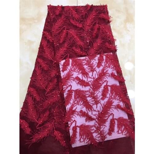 New style beaded French net lace fabric African tulle mesh lace fabric high quality african lace fabric BZL-12.1934