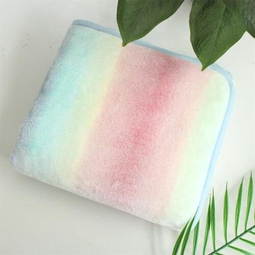 Super soft flannel beautiful fluffy minky rainbow color dream blanket toddler kids blanket baby deken winter thick quilt cover
