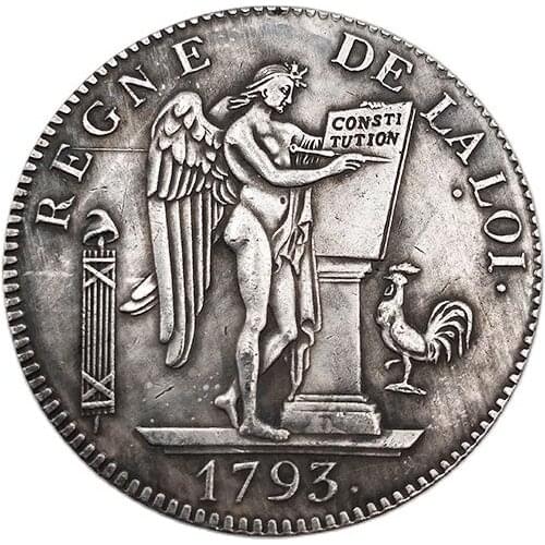 French 1793 Commemorative Coin Sacred Angel Wing Coin Collection Souvenirs Home Decoration Crafts Ornaments Gifts