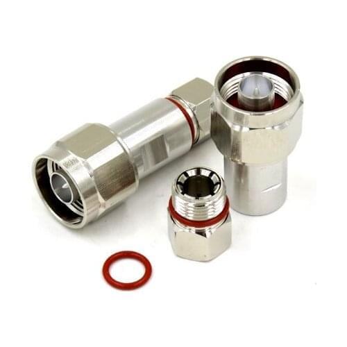 Adapter N Male RF Coaxial Connector Straight For Corrugated Copper 1/4" 50-6 Cable Superflexible