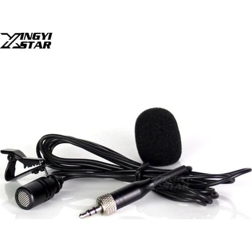10PCS 1/8" 3.5mm Jack Stereo Locking Lapel Microphone Lavalier Collar Mic For SK 100 300 500 Wireless Microphone System Bodypack