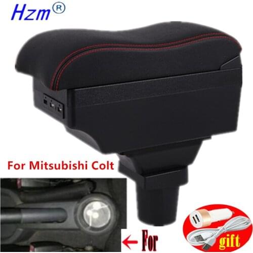 For Colt z30 Armrest box For Mitsubishi Colt Interior Center Console Storage Box Arm Rest Accessories Parts with USB LED ligh