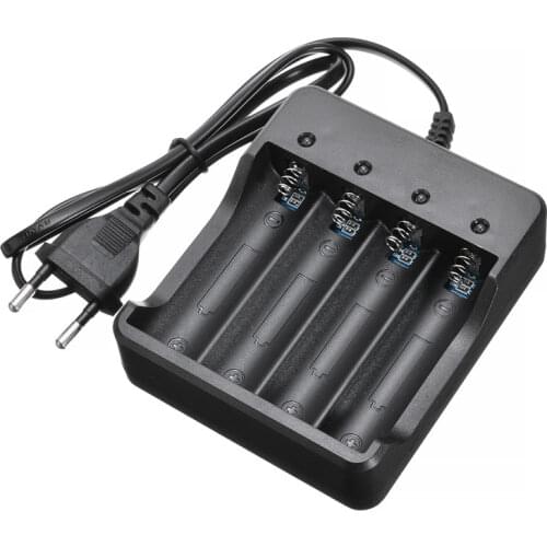 Portable 4.2v 1200mA smart 18650 4 slots 18650 rechargeable li-ion battery ac charger with LED Indicator EU Plug For 4X 18650