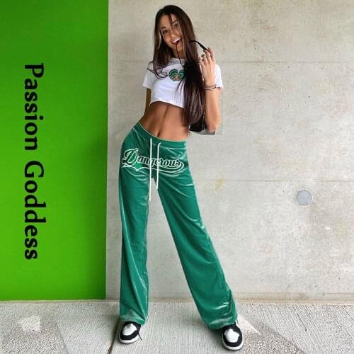 Casual Street Women 2 Piece Tracksuits Velvet Pants Shirts Sets Printed Crop Shirts High Waist Straight PantsTwo Piece Outfits