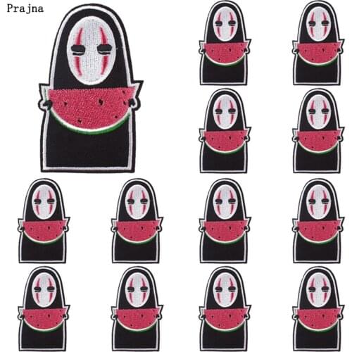 Prajna 10 PCS Spirited Away Patch Iron on Embroidered Patches for Clothing Thermoadhesive Patches on Clothes Anime Applique