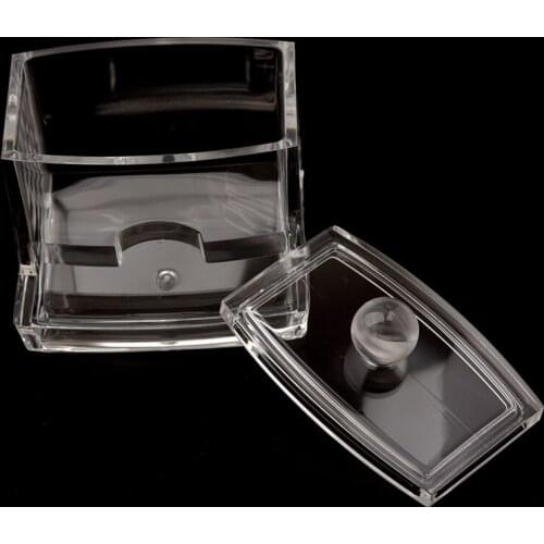 Clear Acrylic Cotton Swab Makeup Case Stick Box Storage Stand Rack