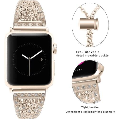 Watch Band Series 5 4 3 2 1 Ladies Ladies Diamond Band Watch Band Stainless Steel Adjustable Watch Band Bracelet