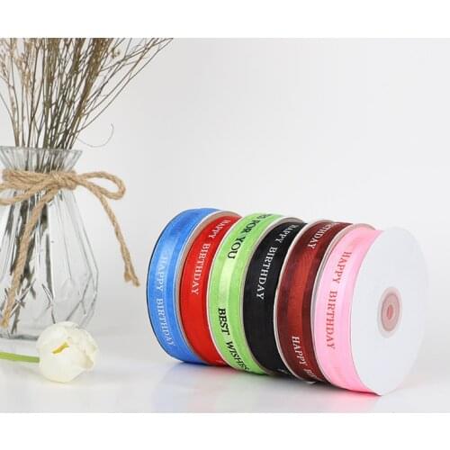 5 Meters Satin Ribbon 25MM DIY Handmade Birthday Cake Packaging Christmas Decoration Gift Wrapping Ribbon For craft Supplies