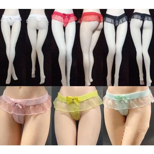 1/6 Scale Sexy Female Low Waist Underpants Underwear Panties Thong Accessory with bow-knot Model for 12 inches Body