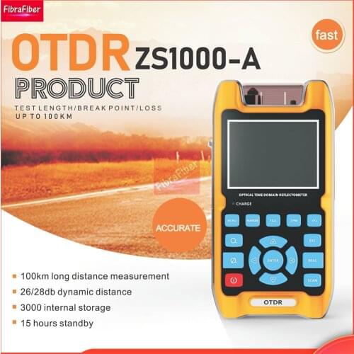 SignalFire ZS1000-A OTDR 100KM + VFL 5KM Optical Time Domain Reflectometer 1mW 100km 32dB/30dB 1310mm / 1550mm Box packed