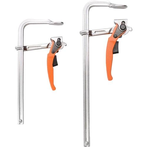 Heavy Duty Steel Quick Release Ratchet Action Clamp Flat Head Tools DIY Woodworking Carpenter Fixture Clamp F Clamp