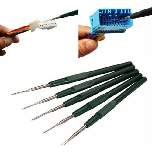 Wiring Harness Terminal Socket Pin Removal Maintain Dismount Tool Car Electrical Wiring Harness Repair Tools 5Pcs