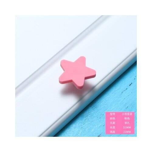 10Pcs Cartoon Star Door Cabinet Knob PVC Haplopore Drawer Pull Handle Hardware Drawer Handle Pull Set