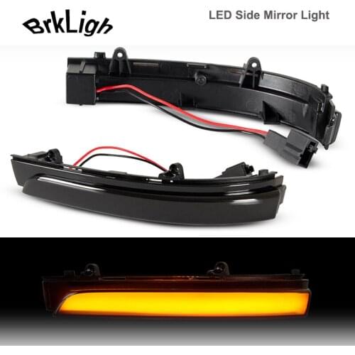 2Pcs Dynamic For VW Voyage Saveiro G6 G7 Gol Geracao 6/7/8 UP Spacefox LED Side Mirror Lights Car Accessories Turn Signal Lamps