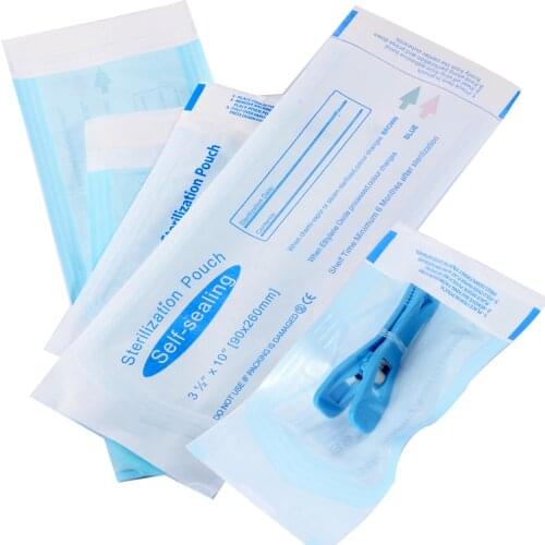 200pcs/Pack Disposable Dentista Self Sealing Sterilization Pouch Dentistry Medical Grade Paper+CPP/PET Film Odontologia Dental