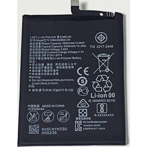 3.82V 4000mAh HB436486ECW For Huawei Mate 10 Pro 703HW BLA-L09 BLA-L29 BLA-A09 BLA-AL00 BLA-TL00 Battery