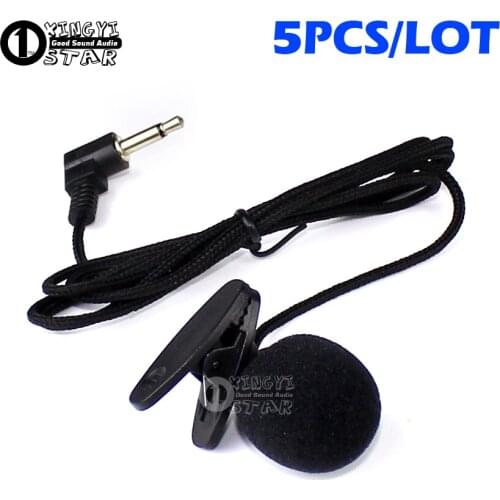 5Pcs Wired Condenser Lavalier Clip Microphone 3.5mm Plug Tie Lapel Mic For Speech Speaking Teacher Computer Teaching PC Laptop