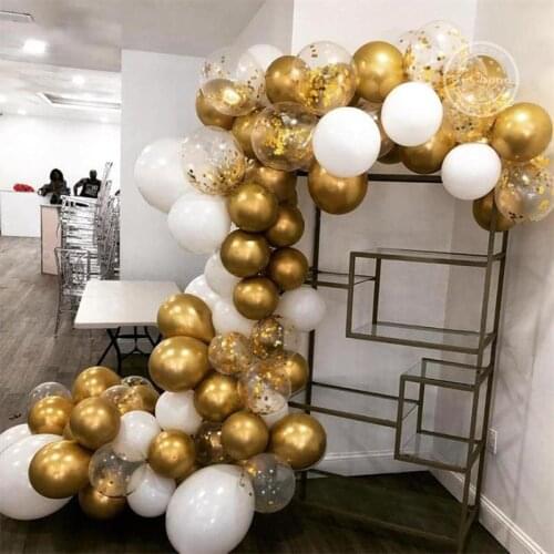 75 pcs Metal Balloon Golden Confetti Balloon Arch Garland Wedding Birthyday Baby Shower Party Background Decor Globos Kids Toys