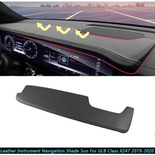 Car Leather Instrument Navigation Display Screen Shade Sun Board Panel for Mercedes Benz GLB Class X247 2019-2020