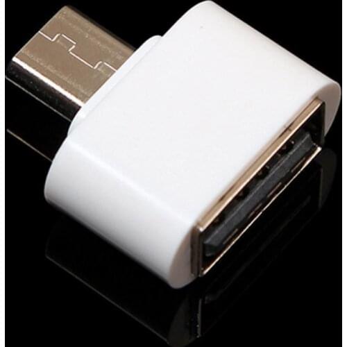 White Micro USB Male to USB 2.0 Female Adapter OTG Converter for Android Tablet